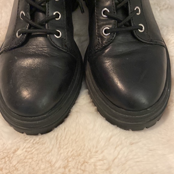 Franco Sarto Combat Boots Lug Sole Black Sz 7.5 - Picture 3 of 9